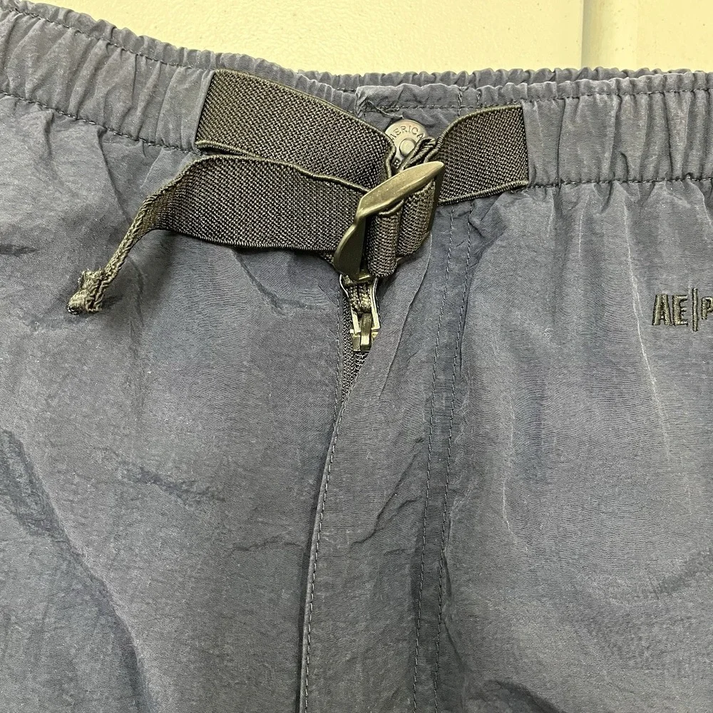 Vintage America Eagle Pants Blue Nylon Cargo Heavyweight Lined Mens M Outdoor
